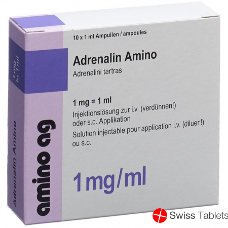 Adrenalin Amino Injektionslösung 1mg/ml 10 Ampullen 1ml buy online