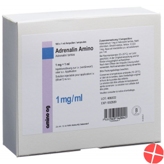 Adrenalin Amino Injektionslösung 1mg/ml 100 Ampullen 1ml
