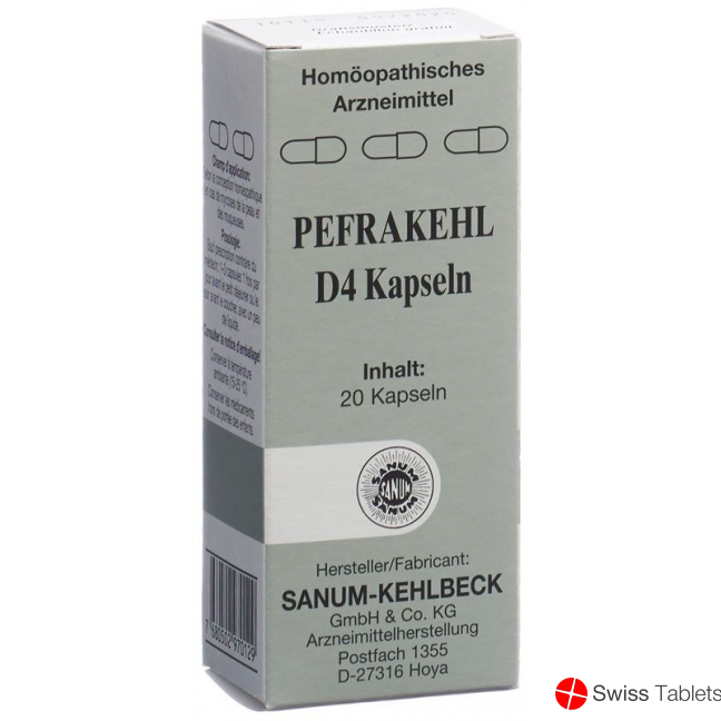 Pefrakehl Kapseln D 4 20 Stück buy online
