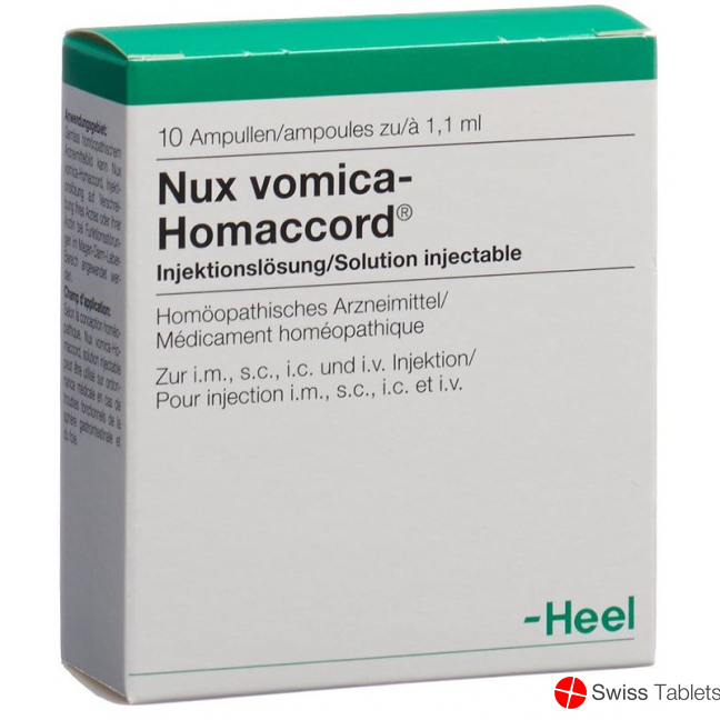 Homaccord Nux Vomica Injektionslösung Ampullen 10 Stück buy online
