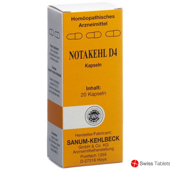 Notakehl Kapseln D 4 20 Stück buy online