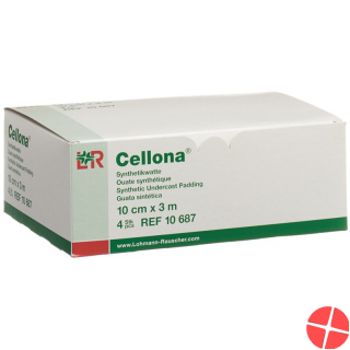 Cellona Synthetikwatte 10cmx3m Weiss Rolle 4 Stück