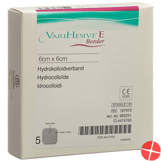 VariHesive E Border hydrocolloid dressing 6 x 6 cm 5 pieces
