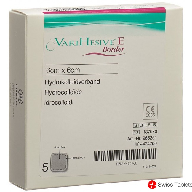 VariHesive E Border Hydrokolloidverband 6x6 / 10x10cm 5 Stück buy online