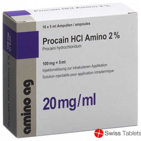 Procain HCl 2% Amino 100mg/5ml 10 Ampullen 5ml buy online