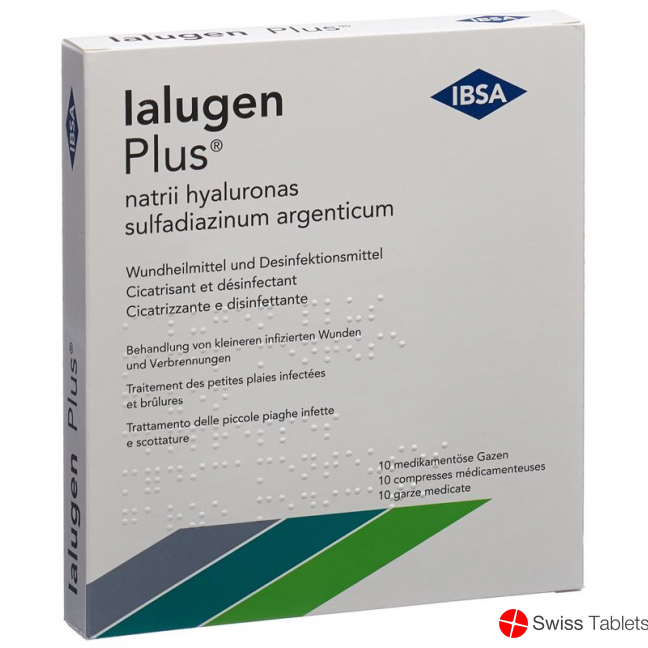 Ialugen Plus 10x10cm 10 Medizingazen buy online