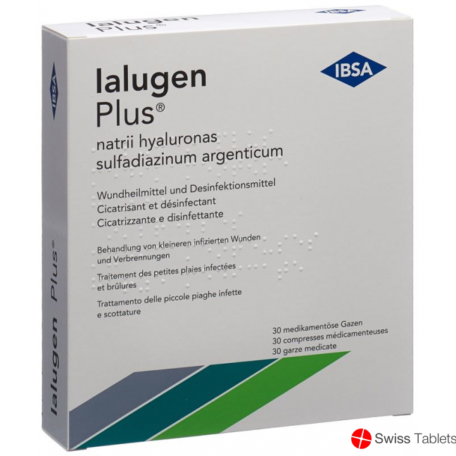Ialugen Plus Medizinalgaze 10x10cm 30 Stück buy online