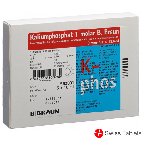 Kaliumphosphat 1 Molar Braun Infusionslösung 5 Ampullen 10ml buy online