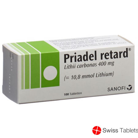 Priadel Retard Tabletten 400mg Retard 100 Stück buy online