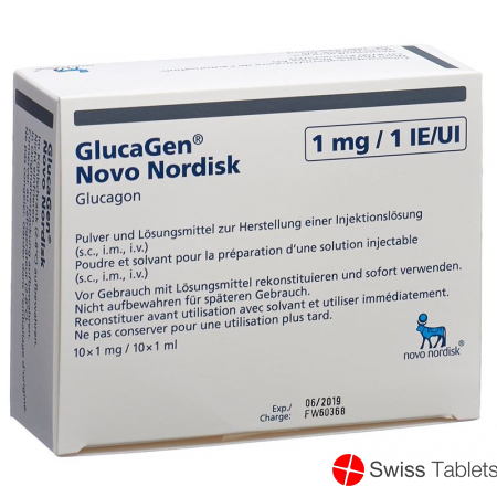 Glucagen Novo 1mg C Solv Durchstechflasche 10 Stück buy online