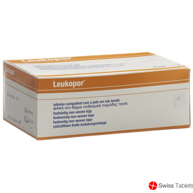 Leukopor Heftpflaster 9.2mx2.5cm Weiss 12 Stück buy online