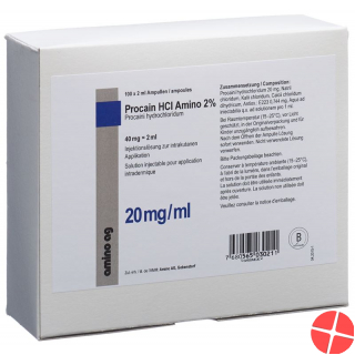 Procain HCl 2% Amino 40mg/2ml 100 Ampullen 2ml