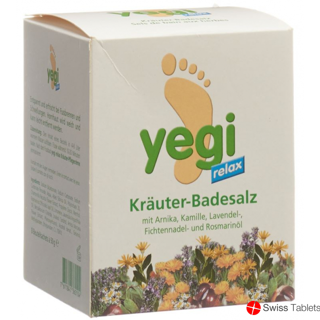 Yegi Relax Kräuter Fussbadesalz 8 Beutel à 50g buy online