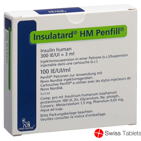 Insulin Insulatard Hm Penfill Patrone 5x 3ml buy online