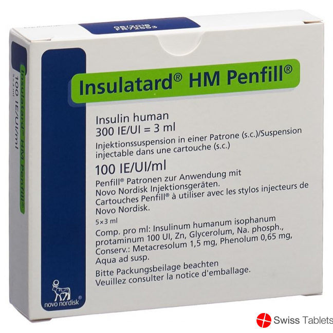 Insulin Insulatard Hm Penfill Patrone 5x 3ml buy online
