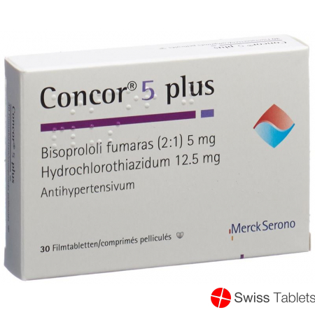 Concor 5 Plus Lacktabletten 5/12.5mg 30 Stück buy online