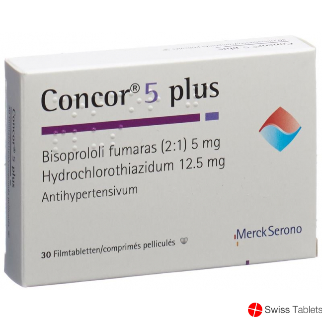 Concor 5 Plus Lacktabletten 5/12.5mg 30 Stück buy online