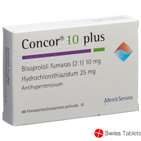 Concor 10 Plus Lacktabletten 10/25mg 30 Stück buy online