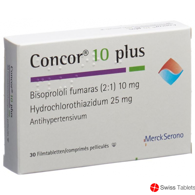 Concor 10 Plus Lacktabletten 10/25mg 30 Stück buy online