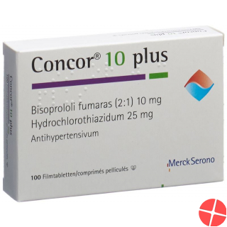 Concor 10 Plus Lacktabletten 10/25mg 100 Stück