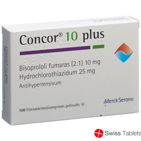 Concor 10 Plus Lacktabletten 10/25mg 100 Stück buy online