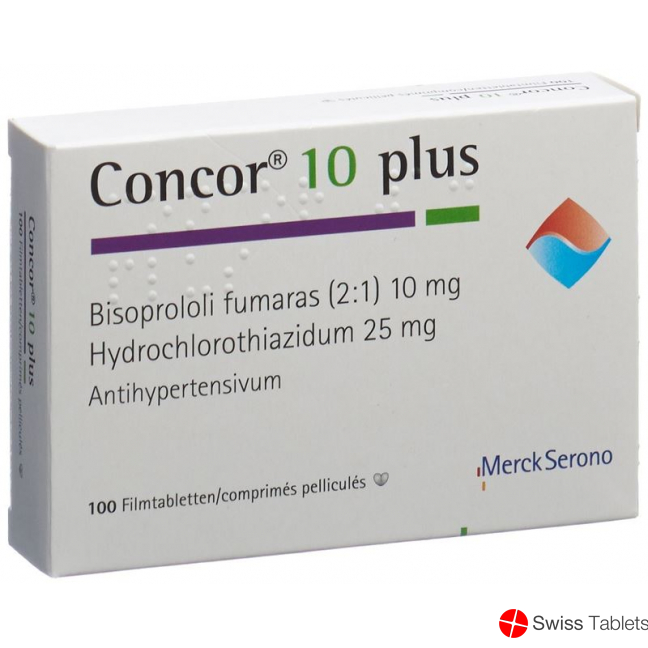 Concor 10 Plus Lacktabletten 10/25mg 100 Stück buy online