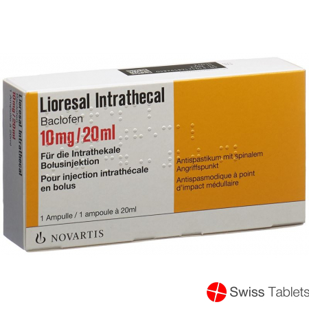 Lioresal Intrathecal Injektionslösung 10mg/20ml Ampullen buy online