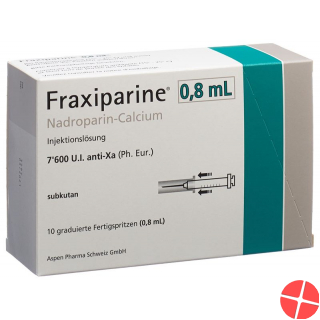 Fraxiparine 0.8ml Injektionslösung 10 Fertigspritzen 0.8ml