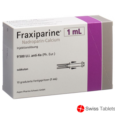 Fraxiparine 1ml Injektionslösung 10 Fertigspritzen 1ml buy online
