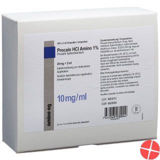 Procain HCl 1% Amino 20mg/2ml 100 Ampullen 2ml