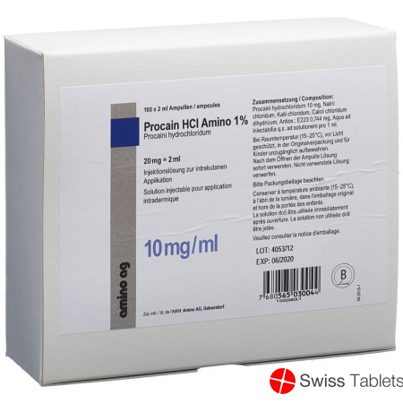 Procain HCl 1% Amino 20mg/2ml 100 Ampullen 2ml buy online