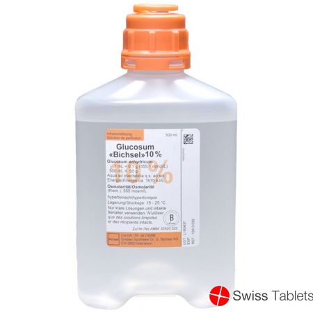 Gluc Bichsel Infusionslösung 10% O Best Plastikflasche 500ml buy online