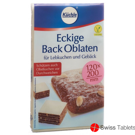 Küchle Eckige Back Oblaten Viereckig 122x202mm 10 Stück buy online