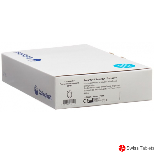 Conveen Security Plus Beinbeutel Unsteril 500ml 50cm 10 Stück buy online