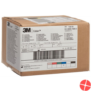 3M Coban Elastische Binde Blau 2.6cmx4.57m 30 Stück