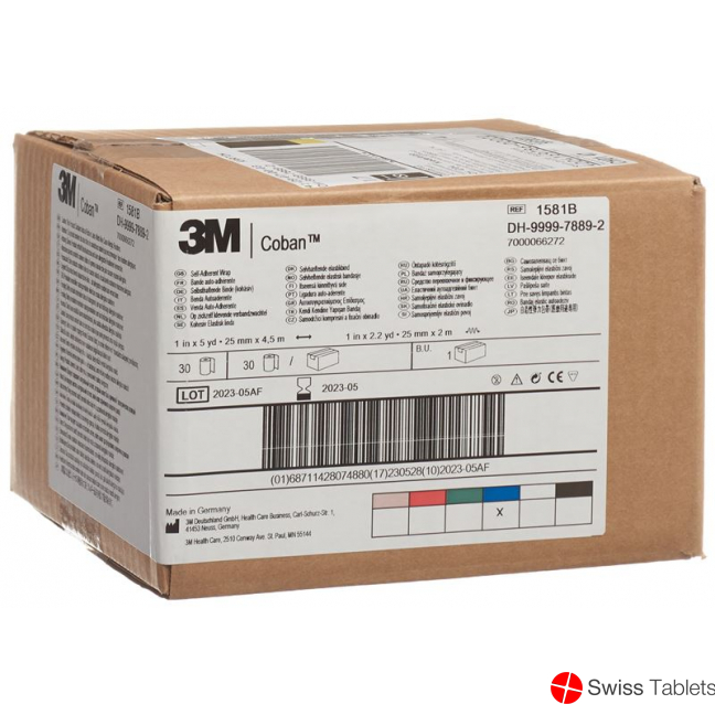 3M Coban Elastische Binde Blau 2.6cmx4.57m 30 Stück buy online