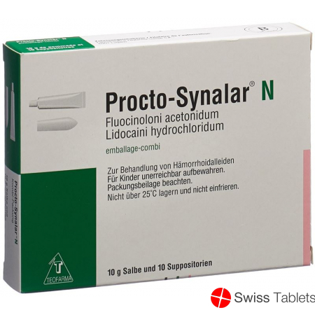 Procto Synalar N Kombipack Salbe 10g+supp 10 buy online Procto Synalar N Kombipack Salbe 10g+supp 10 buy online