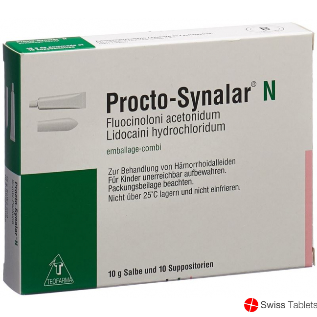 Procto Synalar N Kombipack Salbe 10g+supp 10 buy online Procto Synalar N Kombipack Salbe 10g+supp 10 buy online
