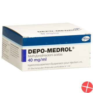 Depo Medrol Injektionssuspension 40mg/ml 25 Durchstechflaschen 1ml