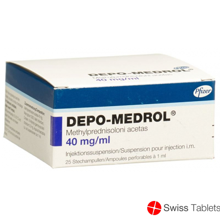 Depo Medrol Injektionssuspension 40mg/ml 25 Durchstechflaschen 1ml buy online