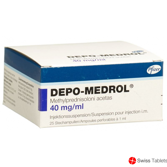 Depo Medrol Injektionssuspension 40mg/ml 25 Durchstechflaschen 1ml buy online