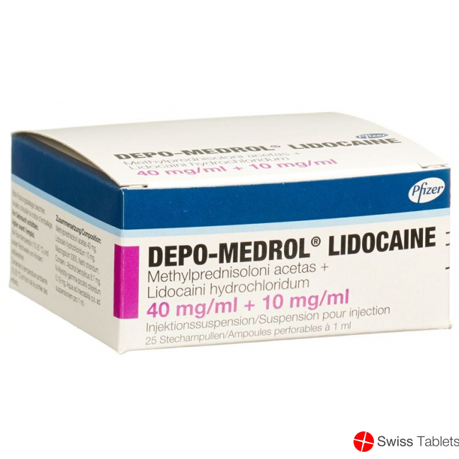 Depo Medrol Lidocaine 40mg/ml 25 Durchstechflaschen 1ml buy online
