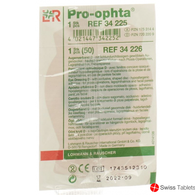 Pro-Ophta Augenverband D Lichtdicht Beige buy online