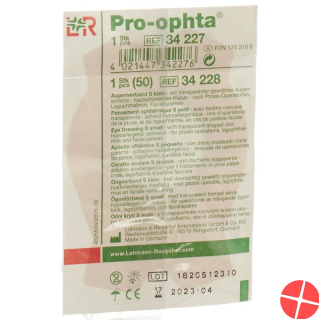 Pro-Ophta Augenverband S Durchsichtig Grösse S