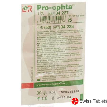 Pro-Ophta Augenverband S Durchsichtig Grösse S buy online