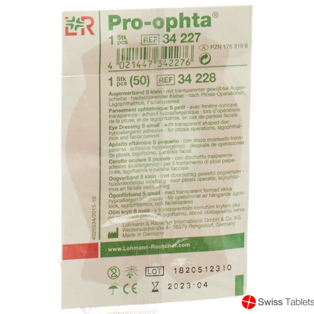 Pro-Ophta Augenverband S Durchsichtig Grösse S buy online