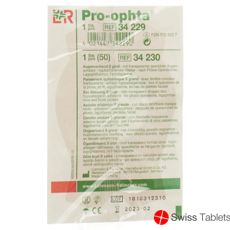 Pro-Ophta Augenverband S Durchsichtig Grösse L buy online