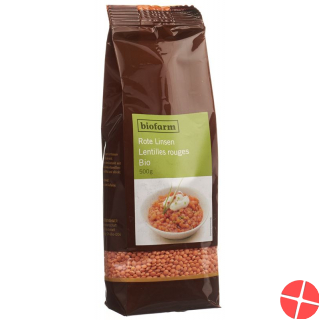 Biofarm Linsen Rot Knospe Beutel 500g