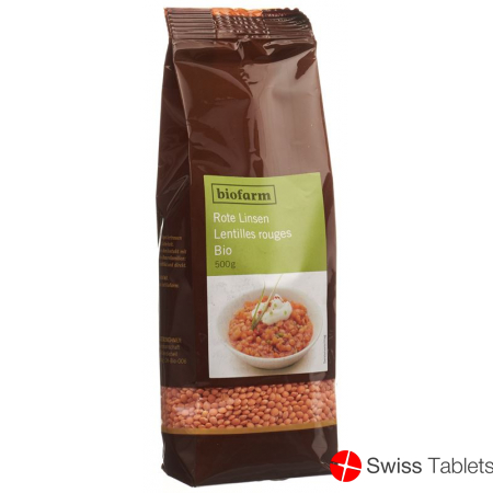 Biofarm Linsen Rot Knospe Beutel 500g buy online Biofarm Linsen Rot Knospe Beutel 500g buy online
