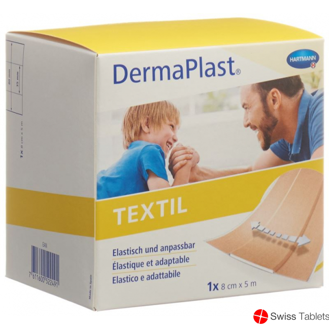 Dermaplast Textil Quick Bandage 8cmx5m Roll buy online
